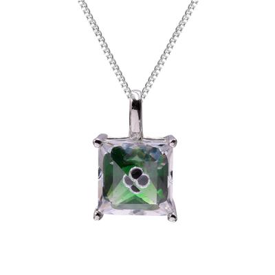 China 2020 CLASSIC Wholesale 925 Sterling Silver Turkish Eye Necklace Jewelry With Synthetic Gemstone for sale