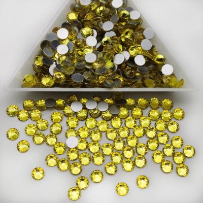 China Non-hot fix citrine Crystal Rhinestone For Dress Glass Flatback Factory Direct Selling Rhinestones for sale