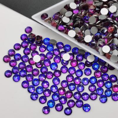 China Luxury Purple Flatback Rhinestone SS16 Velvet Flat Back Stones Non Hot Fix For Leotard Tights for sale