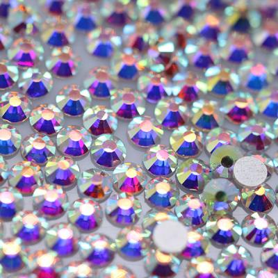 China Best Quality Flatback Nail Diamond Rhinestones SS16 ab Crystal Flat Back Rhinestones for sale