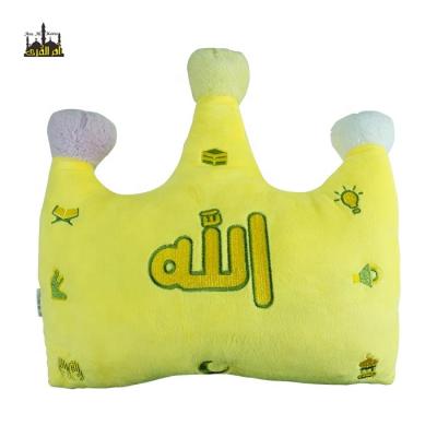 China PORTABLE Cute Crown Light Decorated Mat Pillow for Kids Quran Speaker Prayer Toys Soft Pillow for Kids for sale