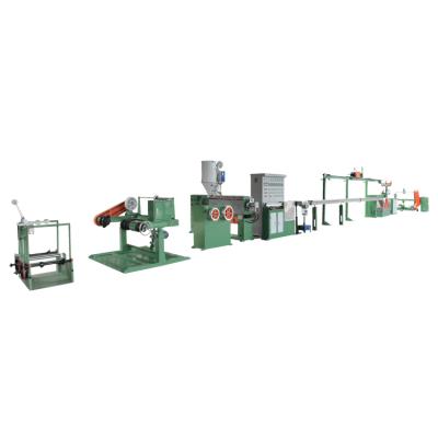 China Long Life 100 Cable Extruder Machine Line PVC / Plastic LDPE / NYLON / TPU Covering Copper Cable Extruder Line for sale