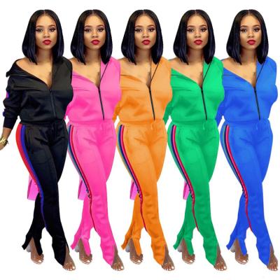 China Anti-UV Zipper Cardigan Women Tracksuit Sets Matching Sweat Suits For Women Mask Jogging Suits Tracksuits for sale