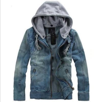 China Winter Breathable Men Plus Size Casual Slim Fit Hooded Denim Jacket Coats Outerwear for sale