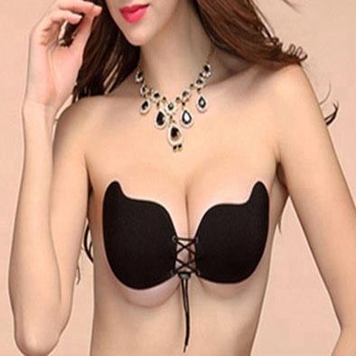 China Antibacterial hot sales comfortable invisible sexy silicone lift up sticky bra for sale