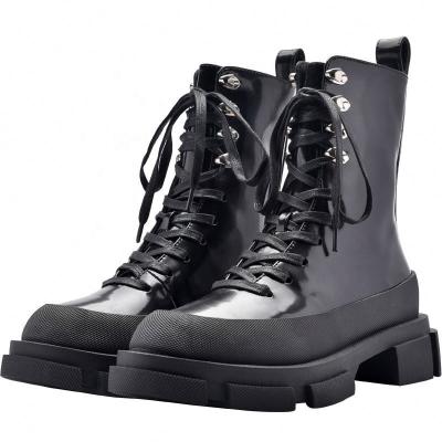 China Durable HOT SALE Women's Motorcycle Boots Brand Women Platform Ankle Fashion Boot Rivets Ladies Shoes for sale