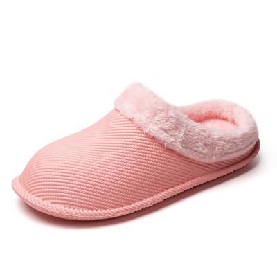 China CUSHIONING 2021 Autumn Winter Fashion Suede Cotton Lady Big Furry Slippers Trail Non Slip Unique Fluffy House Slippers for sale