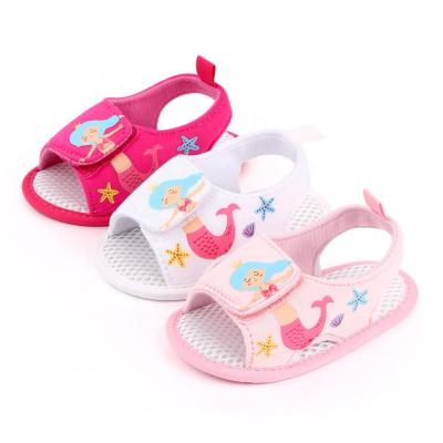 China Cute Mermaid Light Sandals Cartoon Summer New Arrival Baby Shoes Prewalker for sale