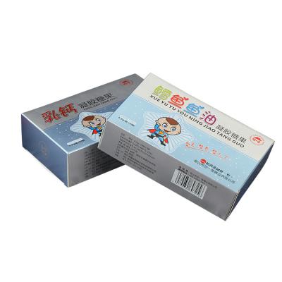 China Recycled Materials Custom Design Laser Holographic Box Printed Medicine Paper Packaging Box, Pill Paper Packaging Box for sale