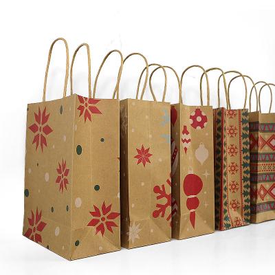 China Customized Recyclable Brown Kraft Paper Bag Custom Take Away Food Bag Fashion Shopping Bag for sale