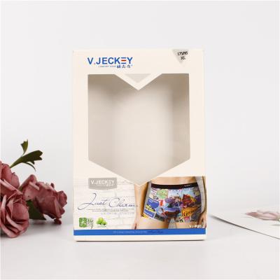 China High Quality Recycled Materials Product Packaging Box Customized T-shirt Jars Gift Folders Paper Box Paper Packaging With Plastic Window for sale