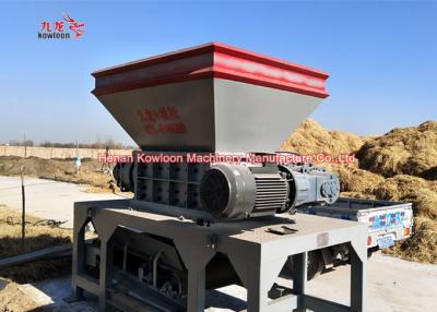 China Detachable Blade Scrap Metal Shredder Machine Double Shaft PLC Control System for sale