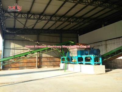 China 20 TPH Biomass Shredder Machine Double Shaft Dual Spindle Shredder 3 Phase for sale