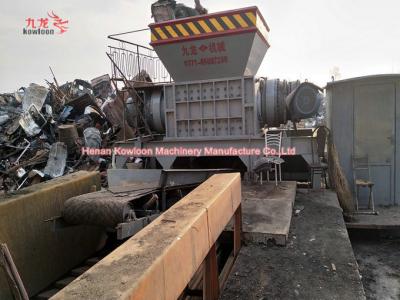 China Twin Shaft Sheet Metal Shredder Copper Rubber Composited Cable Recycling Machine for sale