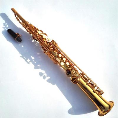 China Gold Lacquer Professional Level Saxophone For Soprano Saxophone Musical Instruments Woodwinds for sale