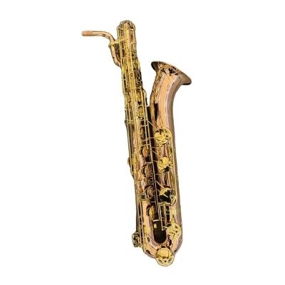 China Professional Gold Lacquer Phosphor Copper Baritone Saxophone Low A for sale