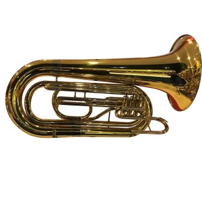 China Gold Lacquer Customized Logo Bb Key Marching Tuba On Hot Sale for sale