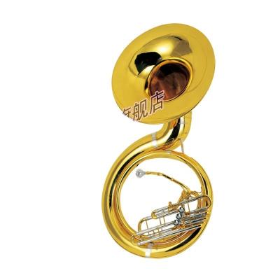 China Gold Lacquer Jinbao Brass Sousaphone Bb Key Sousaphone for sale