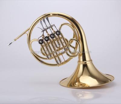 China Gold Lacquer 4 Key French Horn Musical Instruments for sale