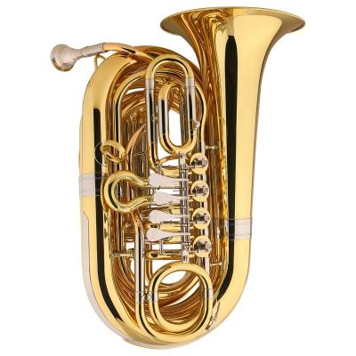 China Gold Lacquer Bb Key Travel Tuba for sale