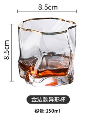 China Wholesale Twisted Irregular Glass Heat Resistant Transparent Japanese Creative Glass Whiskey Personality Glass Home Spirit for sale