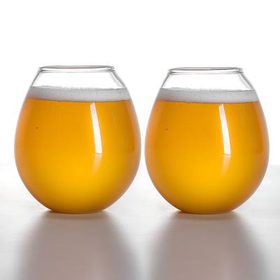 China New 400ml 13.5oz Factory Classic/Postmodern Factory Wholesale Stemless Glass Cup Beer Glass Wine Borosilicate Glass Cup for sale