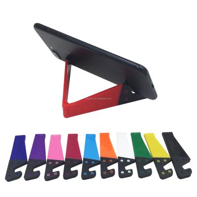 China Cell Phones Holder ABS Plastic Universal Lazy Desktop Mobile Phone V-Folding Bracket for All Kinds of Mobile Phone for sale