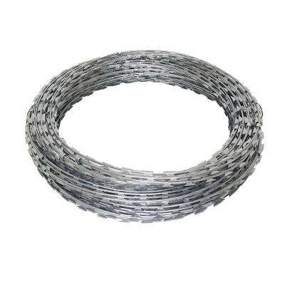 China Hot Dipped Iron Wire Bto 22 Low Price Concertina Razor Fence Barbed Wire Price For Sale Weight Per Meter Offer for sale