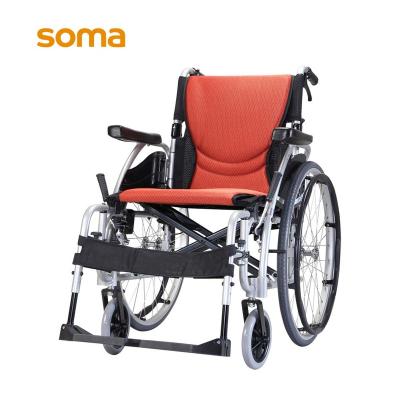 China 100kgs Lightweight Rigid Aluminum Frame Ergonomic Seating Wheelchair for sale