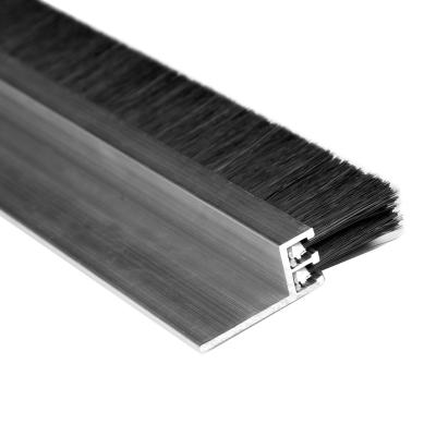 China Modern Customized Black Heavy Duty Strip Brush For Door Window Sealing for sale