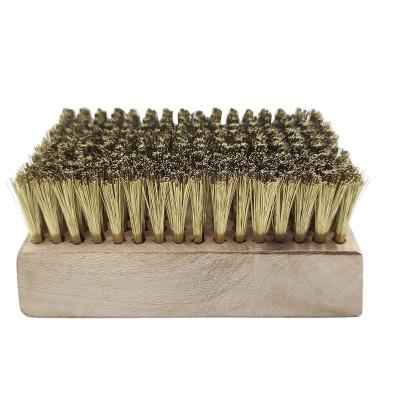 China Cheap Ceramic Anilox Roller and Etching Roller Price Brass Wire Wood Cleaning Brush for Cleaning Ceramic Anilox Roller for sale