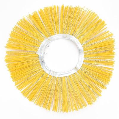 China Hotels China Crimped Mixed Steel Wire PP Road Sweeper Wafer Brush for sale