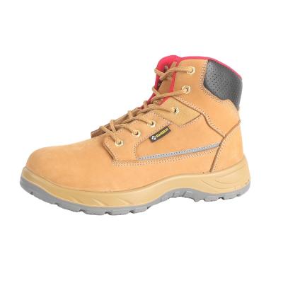 China Work Genuine Leather Sanded Leather Boots With Steel Toes For High Quality Safe Unbreakable Shoes for sale