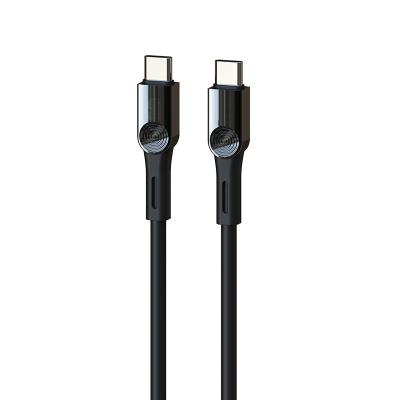 China Mobile Phone Customization 100W Nylon Braid Silicone Quick Charging Liquid Charger Cable Type C To Type C Data Cables for sale