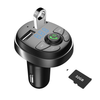 China Mobile Phone Customized Multifunctional Mini Dual USB Car Charger FM Transmitter Handsfree Car Kit Adapter MP3 Player Support TF Card U Disk for sale