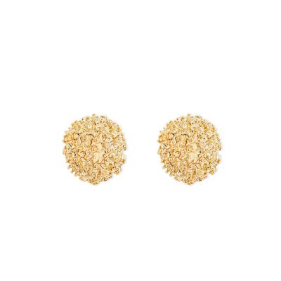 China New design FASHIONABLE bright gold high quality small needle around alloy earrings ladies for sale