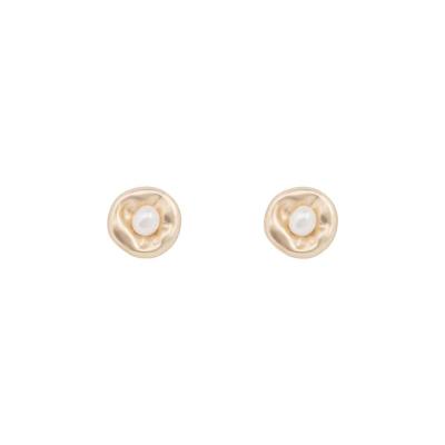 China FASHIONABLE Small Tasty S925 Sterling Silver Bright Gold Stud Earrings For Women for sale