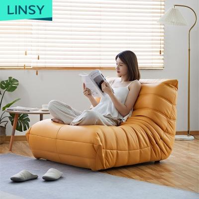 China Massage Linsy Living Room Cushion Sofa Back Floor Chair Modern Design Fabric Style Lazy Sofa LS305XY2 for sale