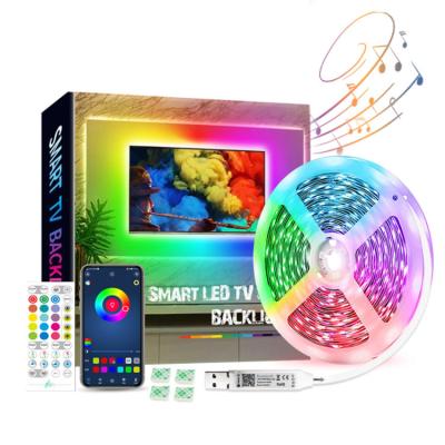 China Home LED TV Lights 5.5M Backlight RGB 5050 APP Control Timing Music Lighting TV Led Lights Bedroom Home Party Led Strip Lights for sale