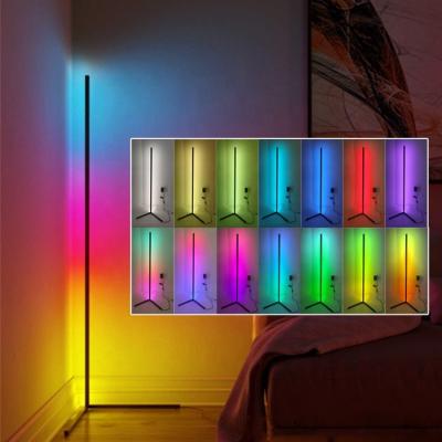 China Modern Colorful Club Atmosphere Lighting Bedroom Decor Home Indoor Corner Standing Nordic LED Floor Lamp for sale