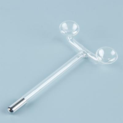 China Beauty Dark High Frequency Galvanic Facial Wand Facial Wands Circles Machine High Frequency Electrode Glass Tube for sale