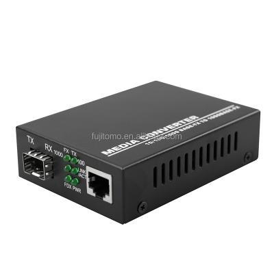 China FTTH FTTxFTTB Network SFP Media Converter High Speed ​​Fiber Optic Ethernet SFP to RJ45 Fiber Optic Media Converter Giga for sale