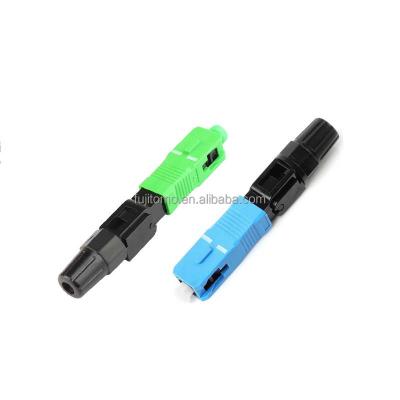 China Good Quality FTTH FTTxFTTB Network SC APC Green Connector Fast Loss Below 0.3dB Fiber Optic Connector SC UPC SC APC Fast Fast Connector for sale