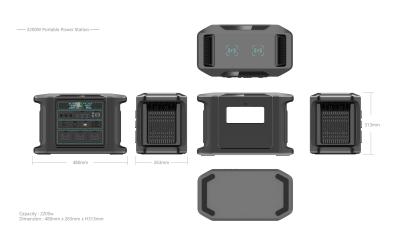 중국 야외 휴대용 에너지 저장 발전소 2200W 재생 에너지 발전소 판매용