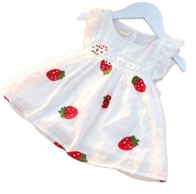 China New Pattern Girl Dress Flower Breathable Embroidered Girl Dress With Size Chart for sale