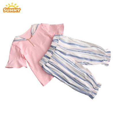 China Wholesale New Design Antibacterial Kids Clothes 2pc Tee And Short Baby Clothing Set China Manufacture for sale