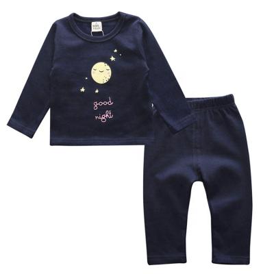 China Factory Wholesale Spring Baby Boy Long Johns Boutique Animals Antibacterial Clothing Set for sale