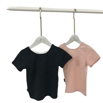 China Wholesale New Spring 2021 Cotton Baby Short Sleeve QUICK DRY Backless T-shirt for sale