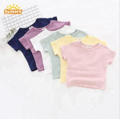 China Breathable Wholesale Plain 100% Cotton White T-Shirt For Baby for sale