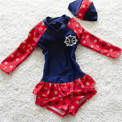 China Long Sleeve Girls Swimwear Baby Toddler One Piece Swimsuit Anti-UV Swimsuit for sale